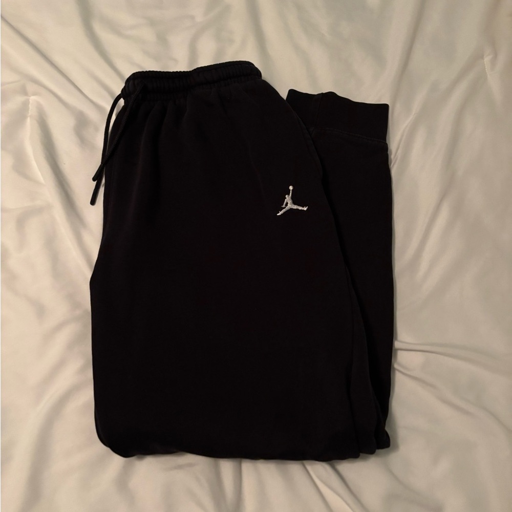 Jordan Black Sweatpants Kids XL Fleece Joggers with red label